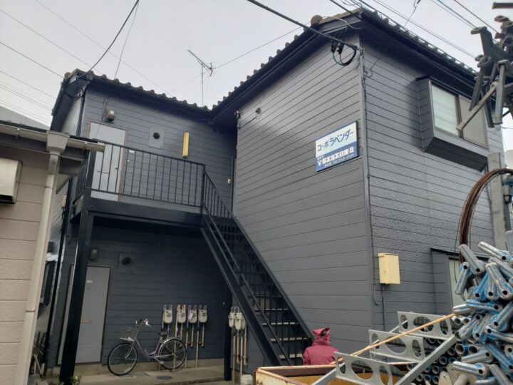 新潟市中央区K様アパート：外壁塗装工事・外壁部分張り替え・雨樋修繕交換・屋根塗装
