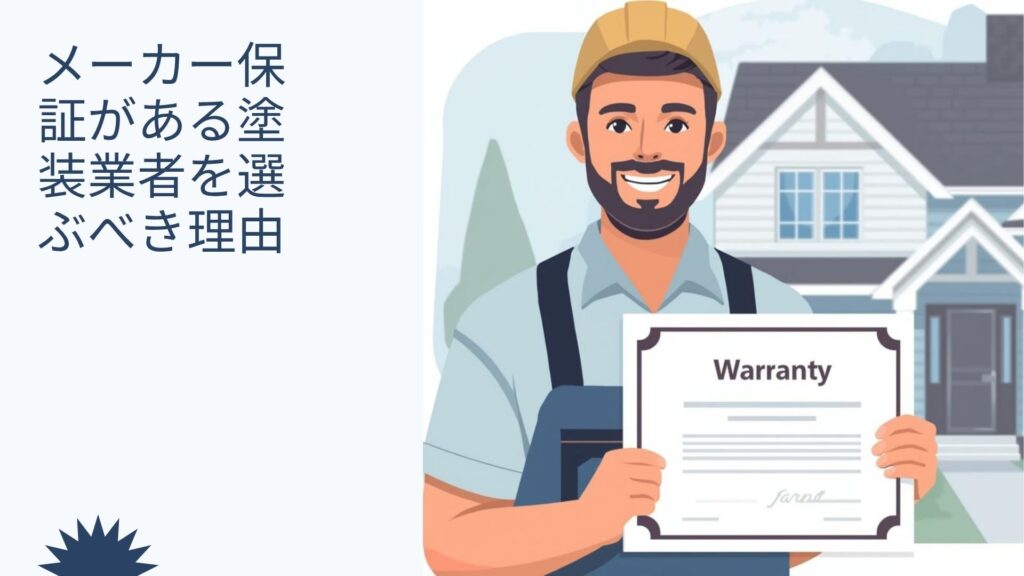 メーカー保証がある塗装業者を選ぶべき理由