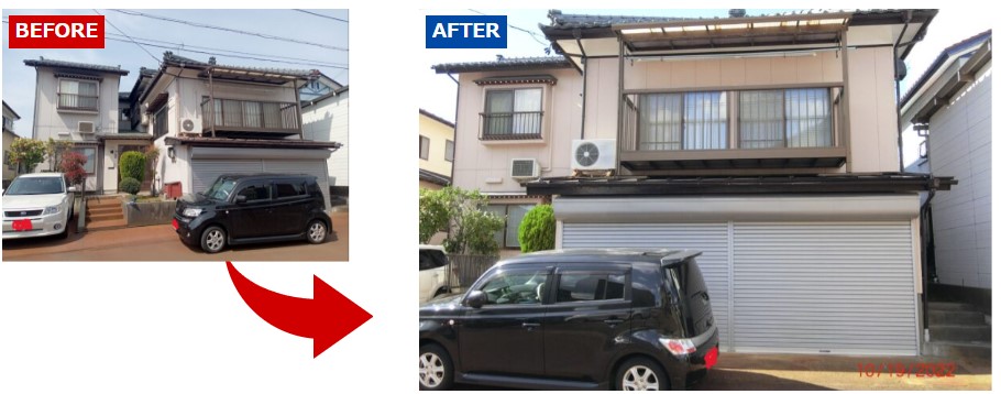 新潟市東区S様邸：施工事例：外壁塗装：はじめてリフォームをご依頼いただいたお客様です