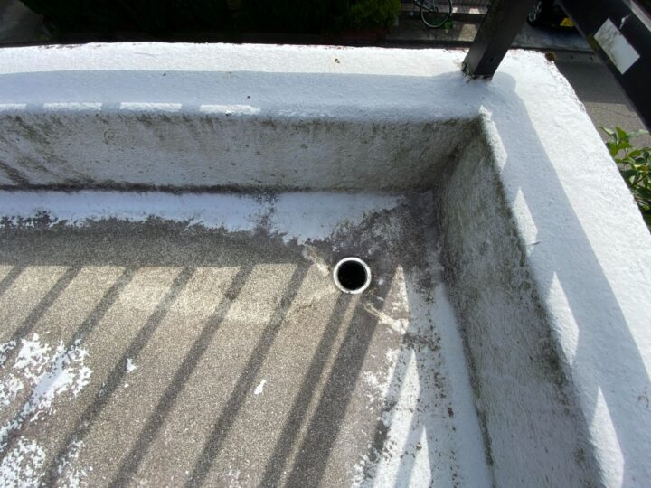 排水口までの防水塗装の状態