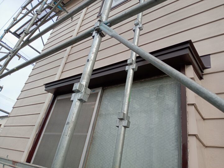 窓サッシ周辺の防水加工工事完了