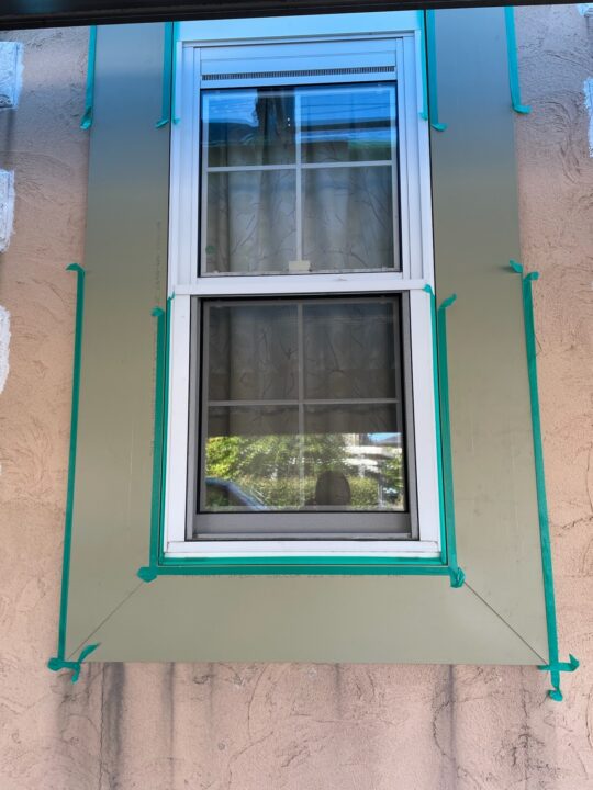 窓枠外壁の設置