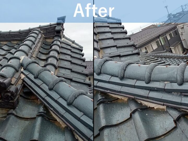 新潟市東区石山W様邸：屋根改修工事：地震と雪に耐えきった安田瓦の揚げ替え工事