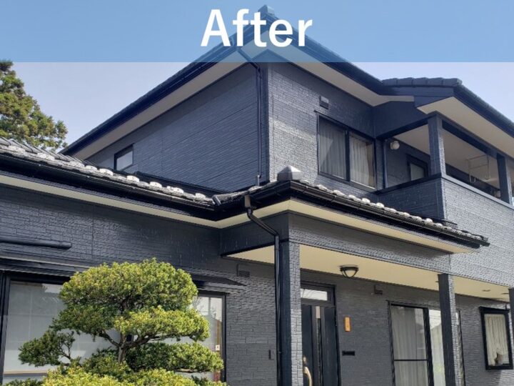 新潟市の塗装業者『長持ち塗装の新創』です。阿賀野市山口町K様邸の工事をさせていただきました。