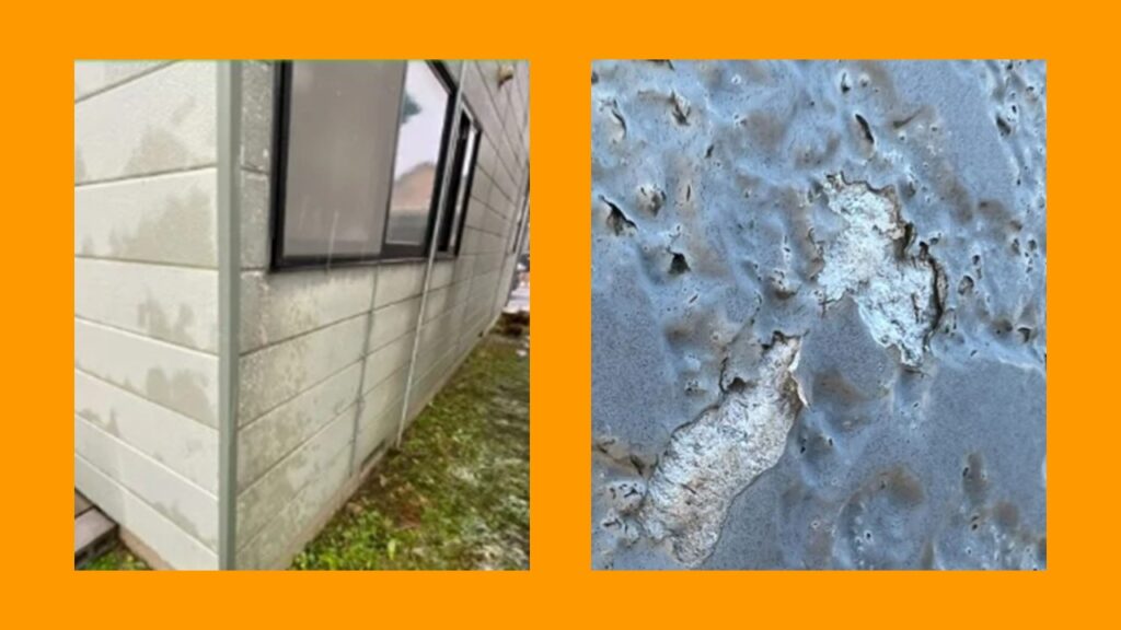 新潟市北区で多い外壁の劣化症状①凍害によるサイディング外壁の破損