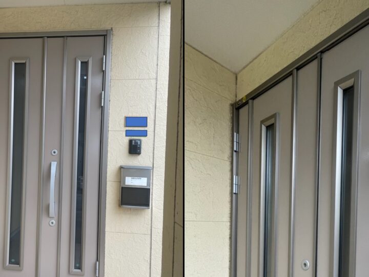 新潟市江南区城山のH様邸の玄関ドアを塗り替えました！