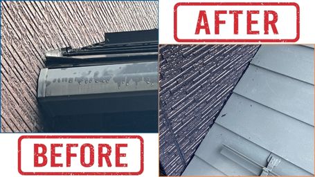 屋根立ち上がり部の劣化補修