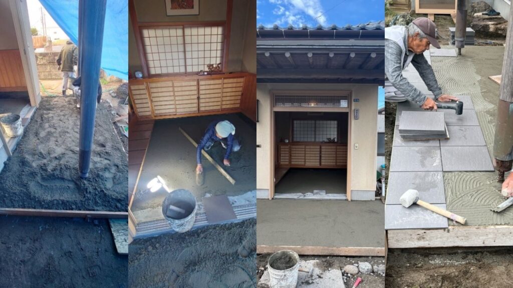 玄関タイル交換の基本的な工事の流れ