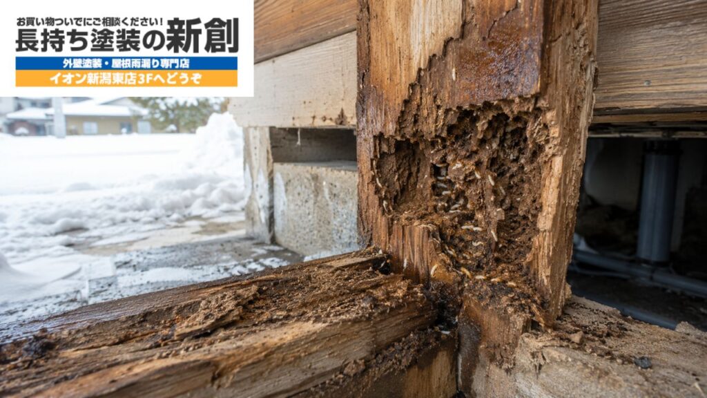 シロアリ被害は雨漏りから始まる?新潟市で外壁内部まで見抜ける駆除・修繕の判断基準