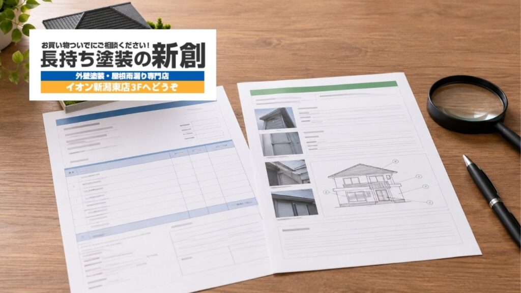 外壁塗装の見積書と診断報告書はつながっている?信頼できる会社の見抜き方