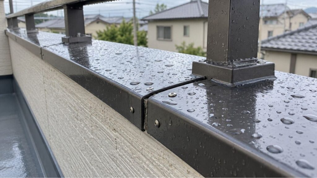 今回、私が優先して確認したのは笠木とビスまわりでした