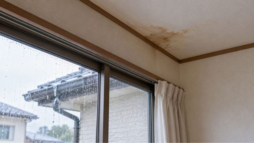 天井に雨染みがあっても、屋根から入ったとは限りません