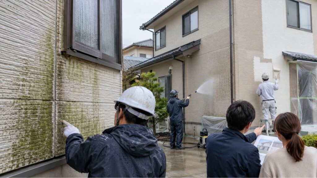 洗浄だけで済む場合と補修・塗装が必要な場合