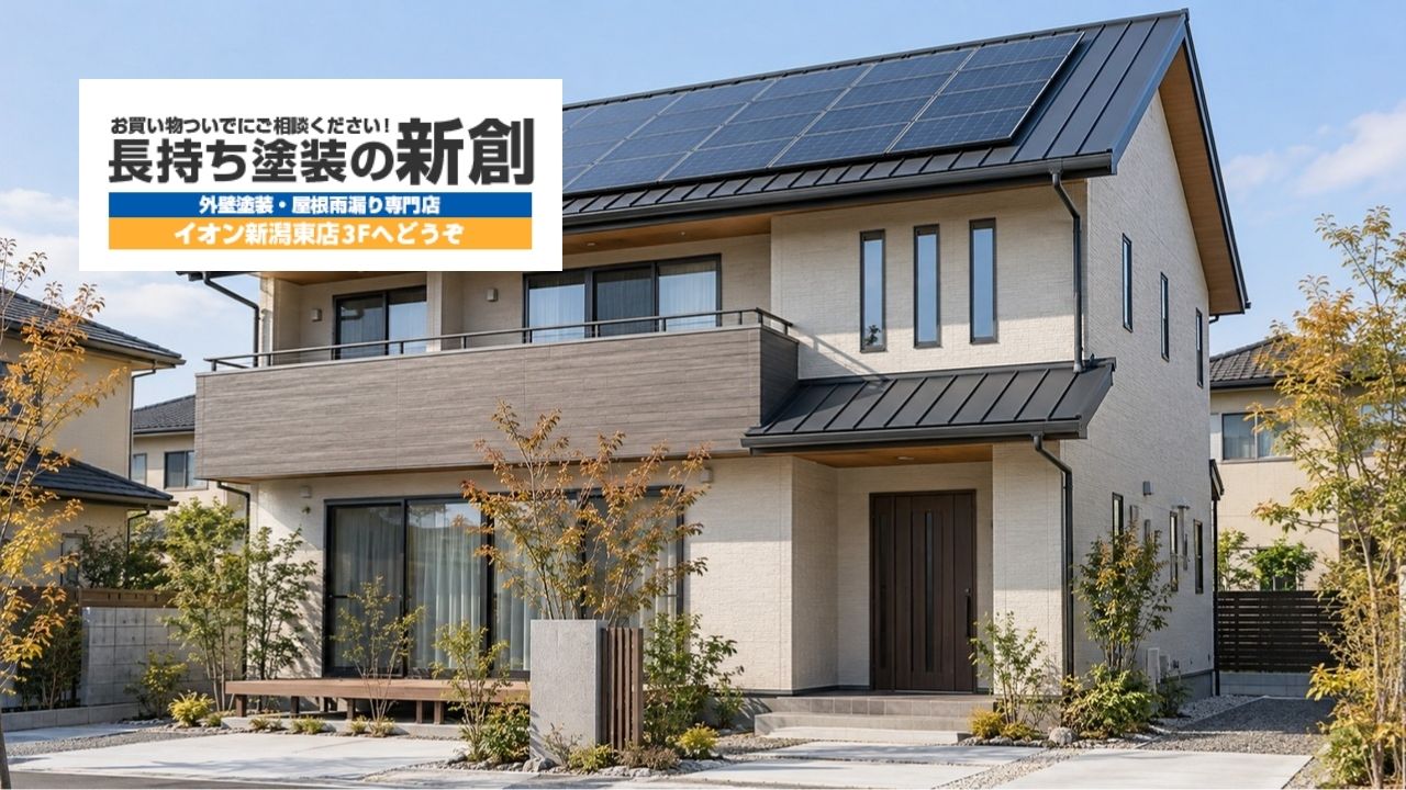 新潟市で太陽光パネルがある屋根を塗装するには?脱着・工事範囲・保証の確認点