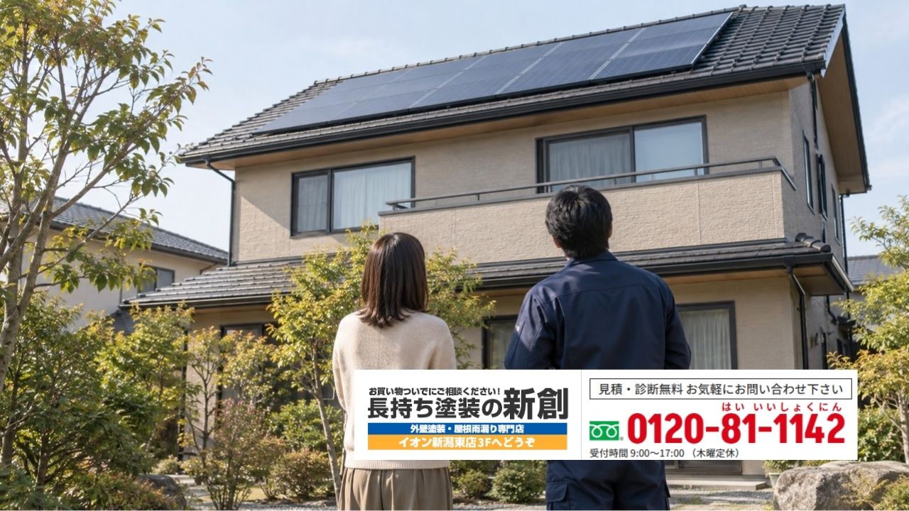 太陽光設備のある屋根の塗装相談は長持ち塗装の新創へ